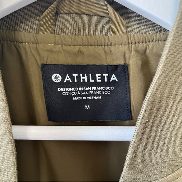 Athleta Olive Green Bomber Jacket - Picture 5 of 11